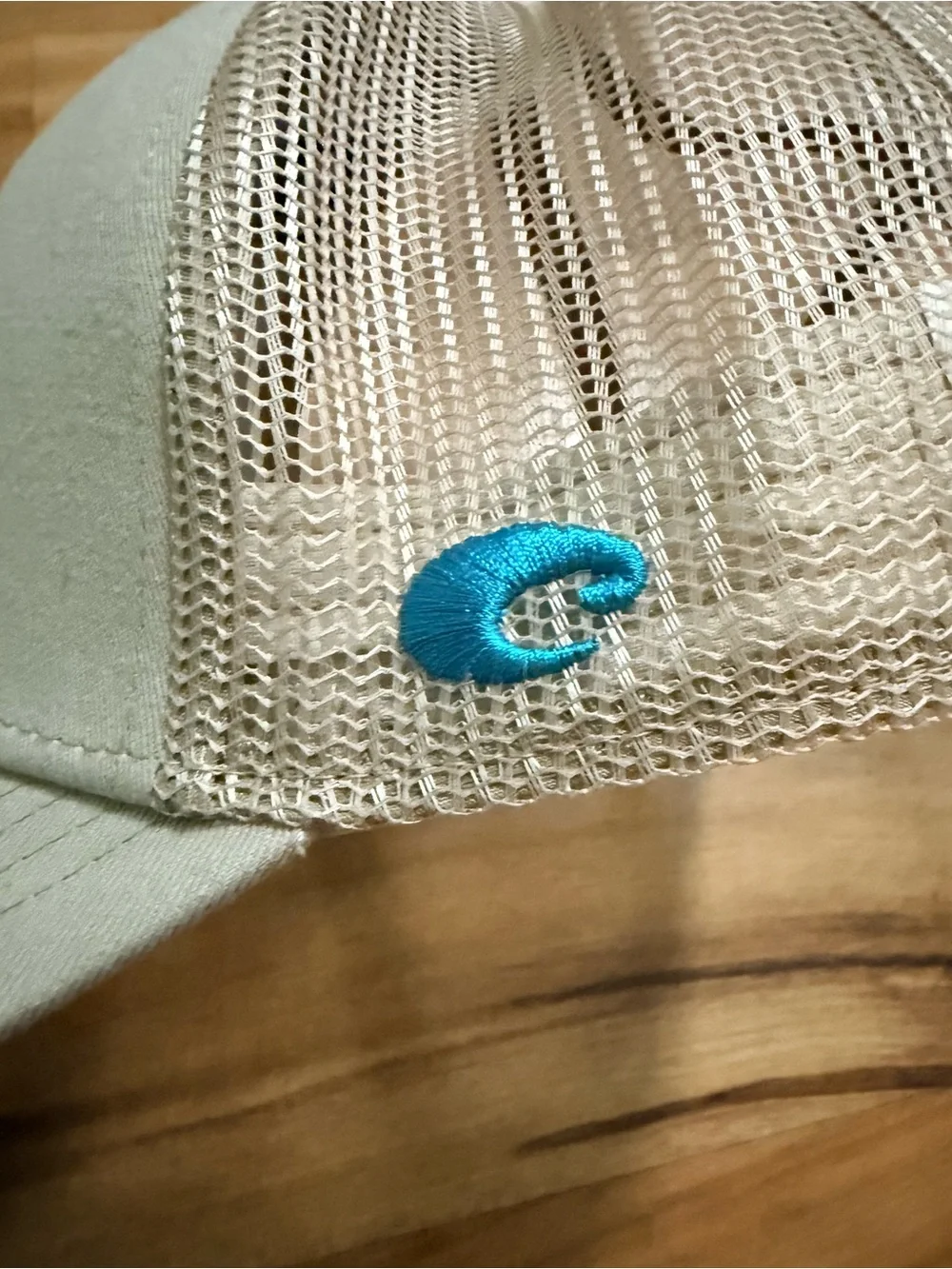 Costa Del Mar Topwater Trucker Hat Tan Mesh Snapback Adjustable Fishing Cap NWOT